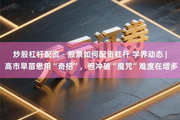 炒股杠杆配资 - 股票如何配资杠杆 学界动态 | 高市早苗思用“奇招”，但冲破“魔咒”难度在增多